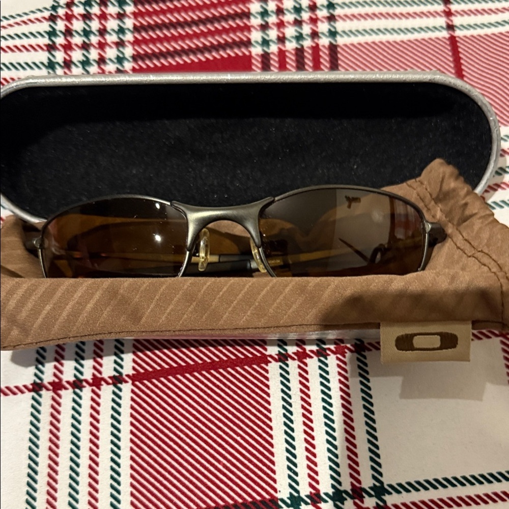 Oakley Sunglasses with Brown Lenses and Case